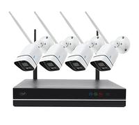 PNI House WiFi660 NVR Kit de vidéosurveillance 8 canaux et 4 caméras extérieures sans Fil 3MP, P2P, IP66