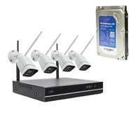 PNI House WiFi660 NVR Kit de vidéosurveillance avec 4 caméras sans Fil, 3 MP et Disque Dur PNI SafeHouse 1 to, 3,5" Inclus