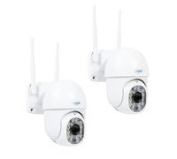 PNI Kit de 2 caméras de vidéosurveillance sans Fil IP440 WiFi PTZ, 4MP, Zoom numérique, Fente Micro SD, Autonome, Alarme de détection de Mouvement, Suivi de Mouvement