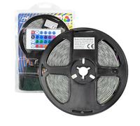 PNI LED strip 2835RGB, RGB, IP65, silicone, length 5 meters, with remote control, 230 V power supply, dimmable, light games, 270 LEDs type 2835, 12W