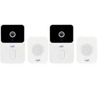 PNI Safe House Sonnette vidéo IDB12, Vision Nocturne, IP54, Batterie intégrée, contrôle avec Application Tuya (Lot de 2)