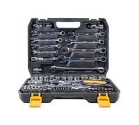 PNI TCF82 Kit multifonction avec clés tubulaires et fixes 82 pièces Boîte en plastique