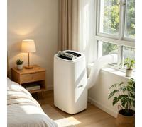 Pnpaea Climatiseur Mobile sans éVacuation Portable,Oscillation 90° 12000BTU | 12000btu-18000btu,3 Vitesses RéGlables,Design Blanc LéGer,RafraîChissement Cuisine Chambre Bureau