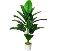 Pnte Artificielle Intérieur Faux Pntes en Pot avec 18 Tropical Arbre Feuilles pour 80cm Verte Banane vert FLEUR-PLANTE ARTIFICIELLE