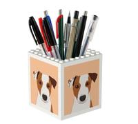 Poadnly Chien Jack Russell Terrier, Pot à crayons/pot à stylos pour le bureau, la maison et l'école, organiseur de bureau compact pour fournitures de bureau