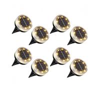 POAHNCU Lampes Solaires Au Sol, Lampe Solaire Au Sol 8LED allée de patio(8pcs warm white)