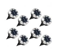POAHNCU Lampes Solaires Au Sol, Lampe Solaire Au Sol 8LED allée de patio(8pcs white)