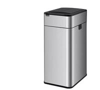 POAHNCU Poubelle, Poubelle À Capteur Intelligent, Automatique En Acier Inoxydable, Pour Salle De Bains, Seau Cuisine, 30l 40l pour la salle de bain(30L-Silver)