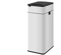 POAHNCU Poubelle, Poubelle À Capteur Intelligent, Automatique En Acier Inoxydable, Pour Salle De Bains, Seau Cuisine, 30l 40l pour la salle de bain(40L-White)