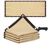 Pobbycrafm Voile D'Ombrage Rectangulaire Filet Ombrage Exterieur Toile Pergola 90% UV Store Pergola ExtéRieur Toit Pergola Beige 1x4m