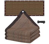 Pobbycrafm Voile D'Ombrage Rectangulaire Filet Ombrage Exterieur Toile Pergola 90% UV Store Pergola ExtéRieur Toit Pergola Brown 3.5x4m