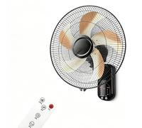 POCDOKYZ Ventilateur mural avec télécommande, lame en aluminium, économie d'énergie, cordon d'alimentation de 2 m, minuterie 3 vitesses 0,5-4 h, circulation d'air for garage, bureau à domicile
