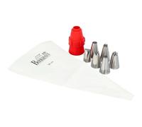 Poche à douille - BIRKMANN - EASY BAKING - Tissu - Inclus 6 douilles + 1 adapteur - 9 x 14,5 x 5,7 cm