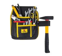 Poche à outils - TOPEX - 79R431 - Plastique résistant - 4 compartiments - Porte-marteau