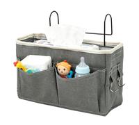 Poche De Lit En Tissu Pour Rangement De Chevet, Organisateur Etagere Lit En Toile Imperméable, Poche De Lits Pour L'école De Bureau, Pour Biberon, Couches