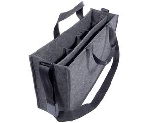 Poche de rangement pour bureau partagé, modèle L, en feutre, gris foncé, 50 x 28 cm