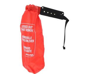 Poche de rangement pour télécommande de machine, en nylon, de couleur rouge, dimensions : 28 x 16,6 x 3,6 cm