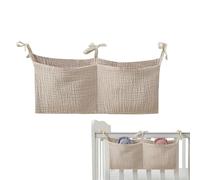 Poche Pour Berceau De Bébé - Sac De Rangement Portable Pour Chevet De Chambre D'enfant, Rangement Pour Couches En Coton | Accessoire De Literie À Deux Poches, Support Peu Encombrant Avec Scénario De P