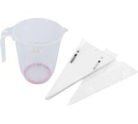 Poches à Douille Professionnelles Jetables 100 Pièces, Verre Doseur 1 Litre, 50 cm Fackelmann Professional