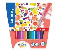 Pilot Stylo Frixion Ball Stick Pointe 0,7mm Encre Gel Effacable Coloris Assortis Pochette 12 Unites