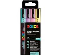 Marqueur à pigment PC-3M, étui de 4, couleurs douces