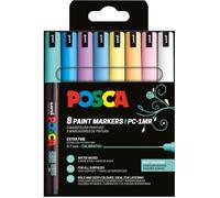 Posca Marqueurs PC1-MR – Pointe extra-fine calibrée 0,7 mm – Pochette 8 couleurs