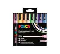 Pochette 8 Marqueurs Posca - Pc5m - Couleurs Pastel - Pointe Moyenne