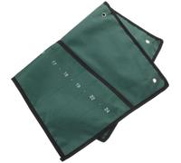 Pochette à Clés en Toile Verte, Organisateur Enroulable 14 Poches | Bandes de Maintien Intégrées, Rabat Repliable, Légère, pour Rangement Atelier Garage et Mallette Outils Style Aléatoire