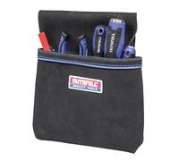 Pochette à Clous Faithfull à Une Poche - Pochette à Outils avec Boucle pour Ceinture séparée pour charpentiers, couvreurs et menuisiers - Noire