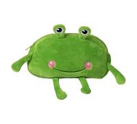 Pochette à crayons en peluche - Organisation de bureau sans gâchis, porte-stylo fantaisie en forme de grenouille, récipient multi-usage pour pinceaux cosmétiques, étui portefeuille en tissu lavabless