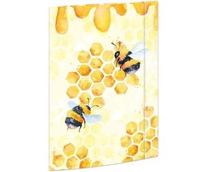 Pochette à dessins - RNK Verlag - Honey - A4 - 3 rabats - Élastique de fermeture - Carton solide