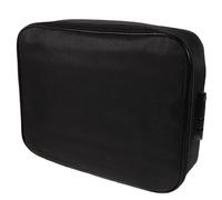 Pochette à Documents 3 Couches avec Verrou, Rangement Papier Administratif | Oxford Cloth Noir, Poignée Portable, Protection et Légère, pour Voyage et Usage Quotidien