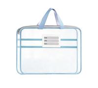 Pochette à documents en maille avec fermeture éclair pour bureau/école | Pochette en maille nylon durable et transparente pour organiser parfaitement les dossiers des étudiants Bleu