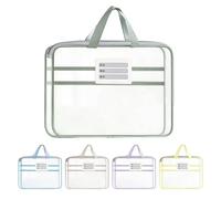 Pochette à documents en maille avec fermeture éclair pour bureau/école | Pochette en maille nylon durable et transparente pour organiser parfaitement les dossiers des étudiants Couleurs mélangées