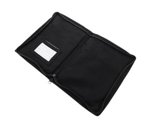 Pochette à Documents Merci Enseignants en Tissu Oxford Noir | Dossier de Fichiers Simple, Pochettes Rangement Pratiques, Format Compact, Usage Bureau et École