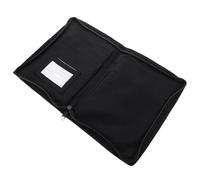 Pochette à Documents Zippée Noir en Tissu Oxford, Merci Enseignants | Dossier de Documents, Paquet de Rangement Simple, Format Pratique pour Fournitures Scolaires et Fichiers