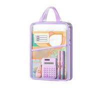 Pochette à fermeture éclair en mesh | Sac De Classement A4 Réutilisable Portable | Sac à fermeture éclair avec grande ouverture en L | Pour Papier Lettres Bureau École Jeux De Société Voyage Maison De