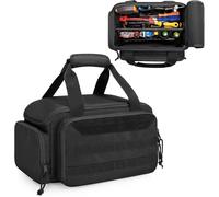 Pochette à outils de 31 cm, noire, avec fond antidérapant, idéale pour les artisans