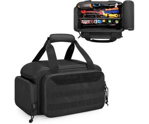 Pochette à outils de 31 cm, noire, avec fond antidérapant, idéale pour les artisans