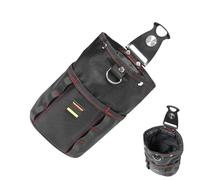Pochette à outils de charpentier - Petite pochette à outils en tissu Oxford avec clip de ceinture, petit sac de rangement pour mètre ruban, perceuse, marteau