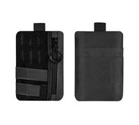Pochette à Outils de Poche, Organiseur en Nylon pour Ceinture à Outils avec 4 Poches, Pochette Transport Quotidien pour Lampe Torche/Stylo, Carnet(Black)