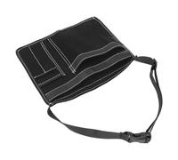 Pochette à Outils D'électricien Noire, 3 Poches, Ceinture Large | Oxford Résistant, Maille Respirante, Boucles Métal, Compartiments Séparés, Usage Extérieur et Pose de Câbles
