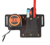 Pochette à outils en cuir avec ruban à mesurer et clip ceinture pour charpentier électricien