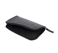 Pochette à Outils en Feutre Noir, Fermeture Éclair, Couture Précise | Rangement Simple et Robuste, Format Pratique à Emporter, pour Électronique et Maquillage