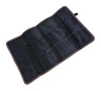 Pochette à Outils Enroulable Compacte Noire pour Camping | Tissu, Format Portable Multi-usage, pour Petite Lampe Torche et Clé, Rangement Roulé