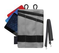 Pochette à outils portable avec fermeture éclair et bandoulière, gris clair | Sac à main pour homme - Petit outil - Carte - Pièce de monnaie - Clé - Travail