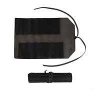 Pochette à outils pour clés à molette, cutter et petit matériel avec fonction enroulable rétro esthétique et pratique (noir)