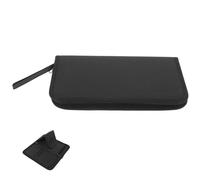 Pochette à Pinceaux de Maquillage Noire en Toile de Voyage | Organisateur Portable à Trous Multiples, Autoportant, Nettoyage Facile, pour Voyages D'affaires