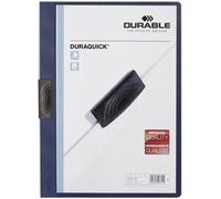 Pochette à rabats A4 Duraquick transparente bleu foncé, lot de 20 pièces
