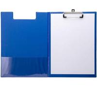 Pochette à rabats, bleue, en plastique, format A4, lot de 10